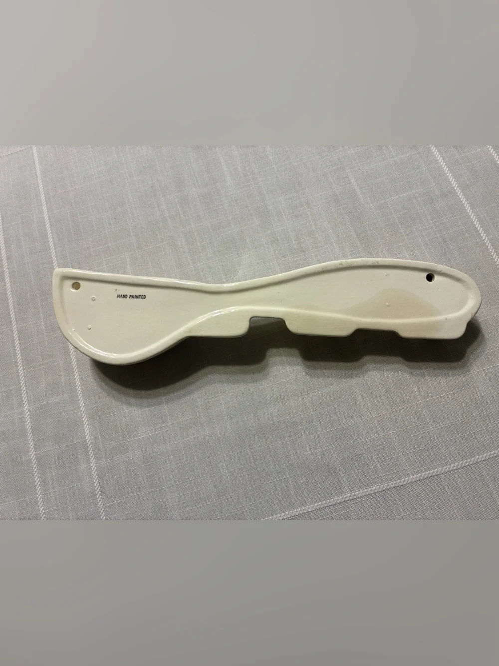 Vintage Ceramic Spoon Wall-pocket Utensil Holder with Fruit Motif